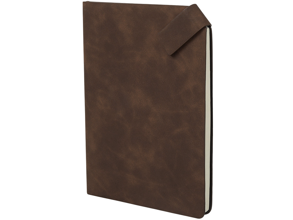 Блокнот А5 в гибкой обложке Chaplin, шоколадный