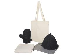 Банный набор с килтом Healing Light, мужской, серый