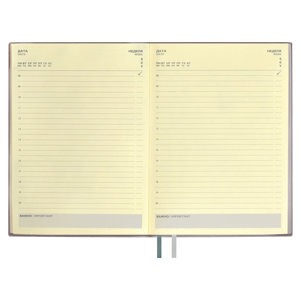 Ежедневник Avila, недатированный, серый