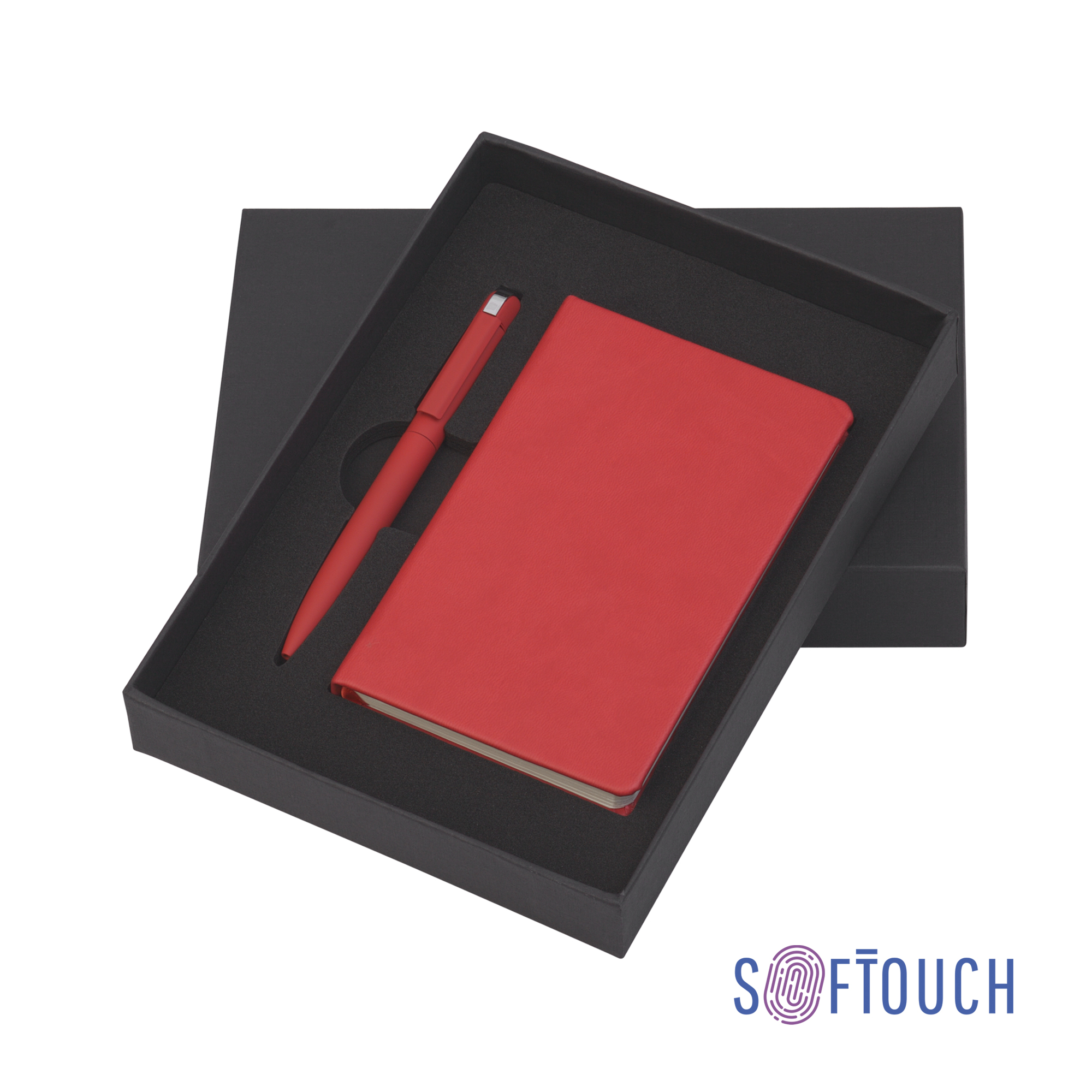 Набор подарочный "Лорен" с блокнотом А6, покрытие soft touch
