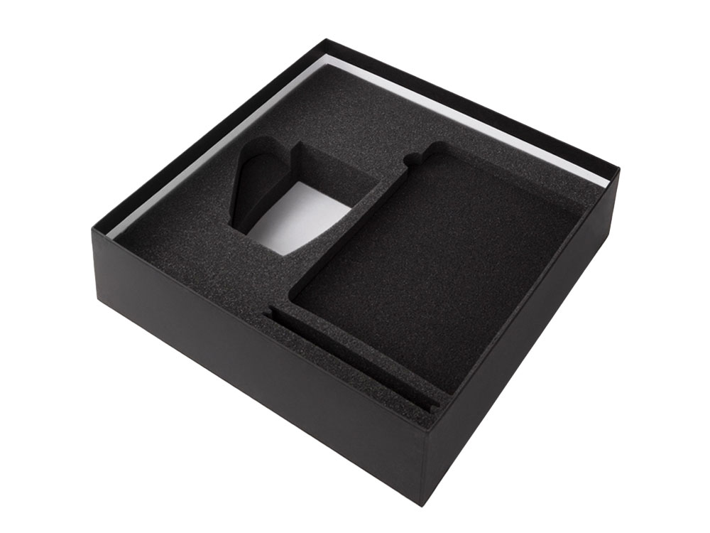 Подарочный набор с блокнотом С2, металлической ручкой и кружкой, серый