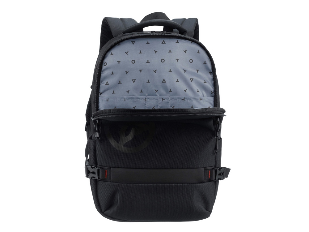 Рюкзак TORBER VOYAGE с отделением для ноутбука 18'', черный, полиэстер 900D, 34х16х47 см, 20 л