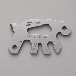 Мини-мультитул карманный Stinger, 55 x 35 мм, 5 функций, медведь, нержавеющая сталь, серебристый, в блистере