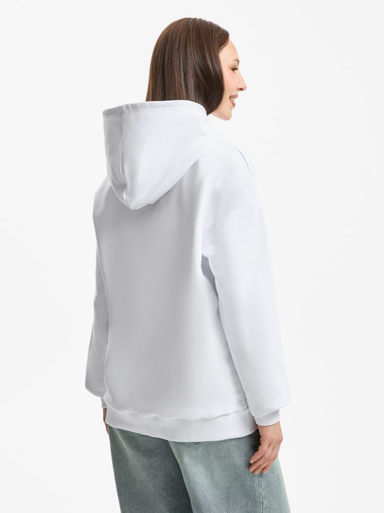 Худи унисекс оверсайз Daylero, белое Худи унисекс оверсайз Daylero, белое