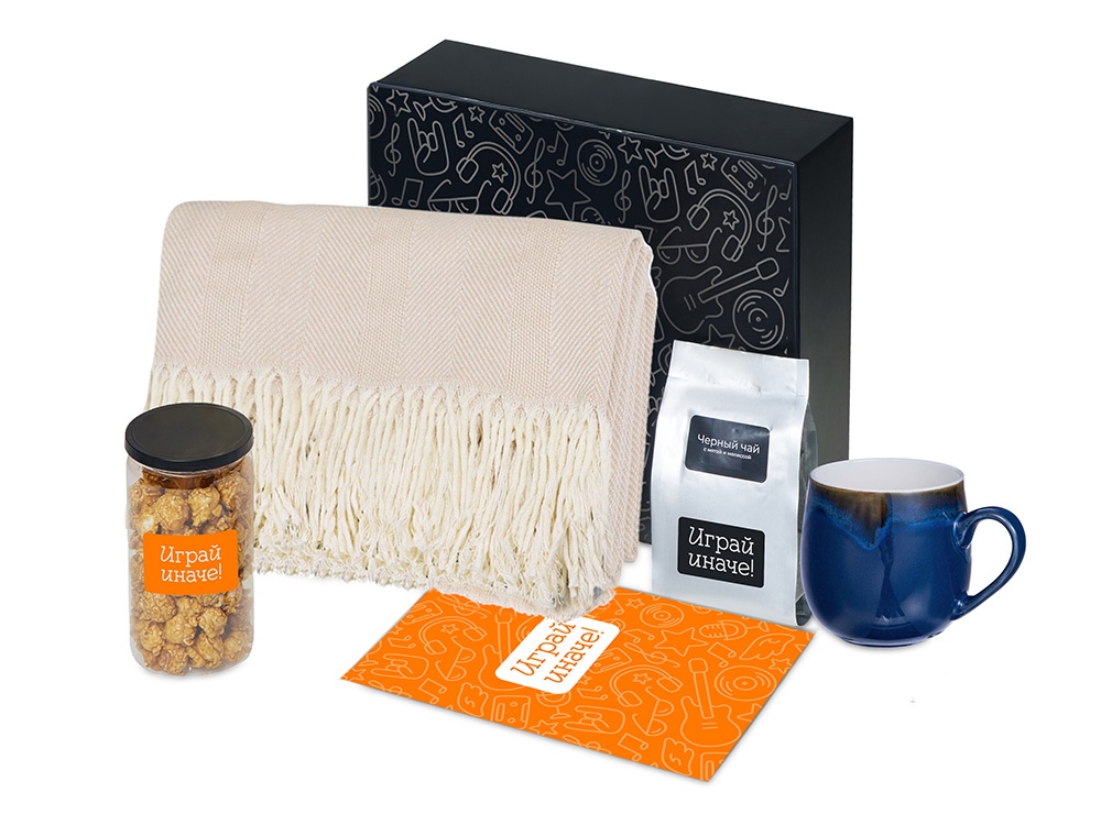 Подарочный набор Re:y. Haven с пледом, кружкой и чаем Подарочный набор Re:y. Haven с пледом, кружкой и чаем
