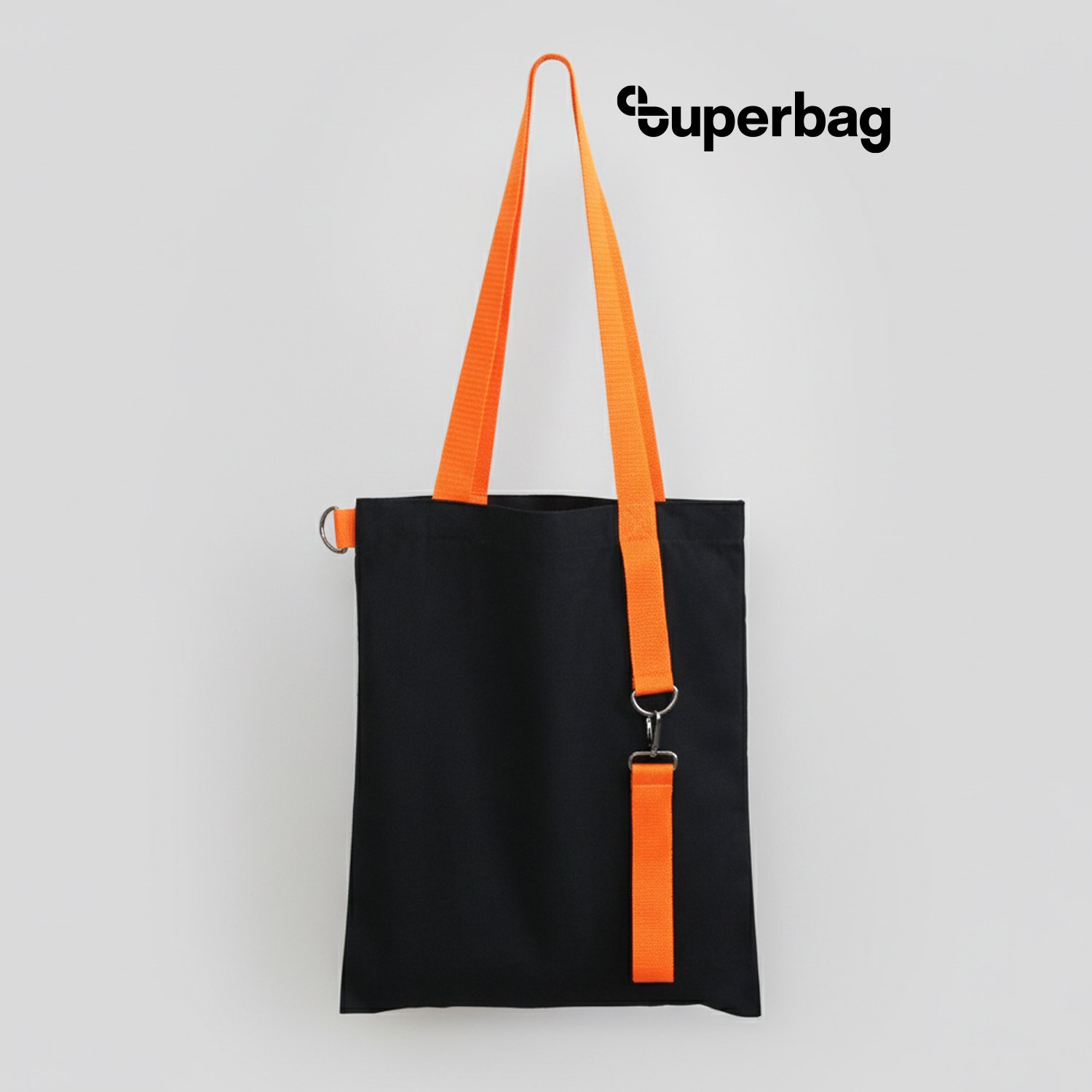 Шоппер Superbag black с ремувкой 4sb (чёрный с оранжевым) Шоппер Superbag black с ремувкой 4sb (чёрный с оранжевым)