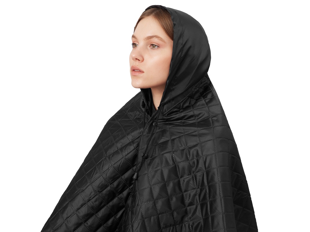 Пончо Cappy с капюшоном на липучке в мешке, черный Пончо Cappy с капюшоном на липучке в мешке, черный