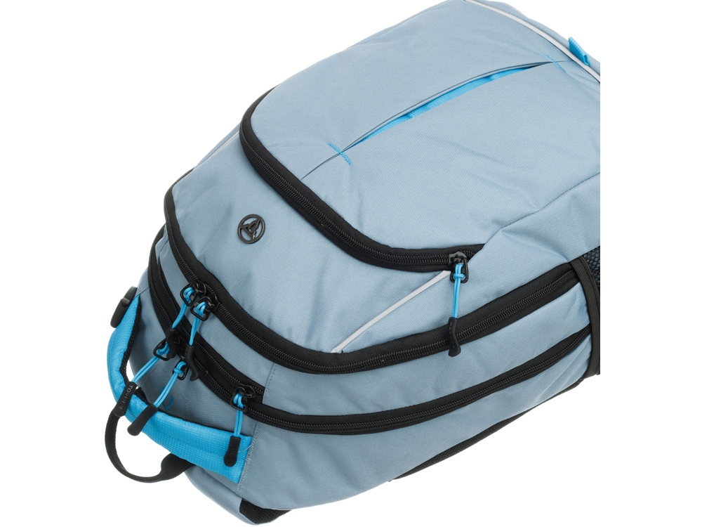Рюкзак TORBER ROCKIT серый/голубой, полиэстер/добби, 32x15x46 см, 22 л Рюкзак TORBER ROCKIT серый/голубой, полиэстер/добби, 32x15x46 см, 22 л