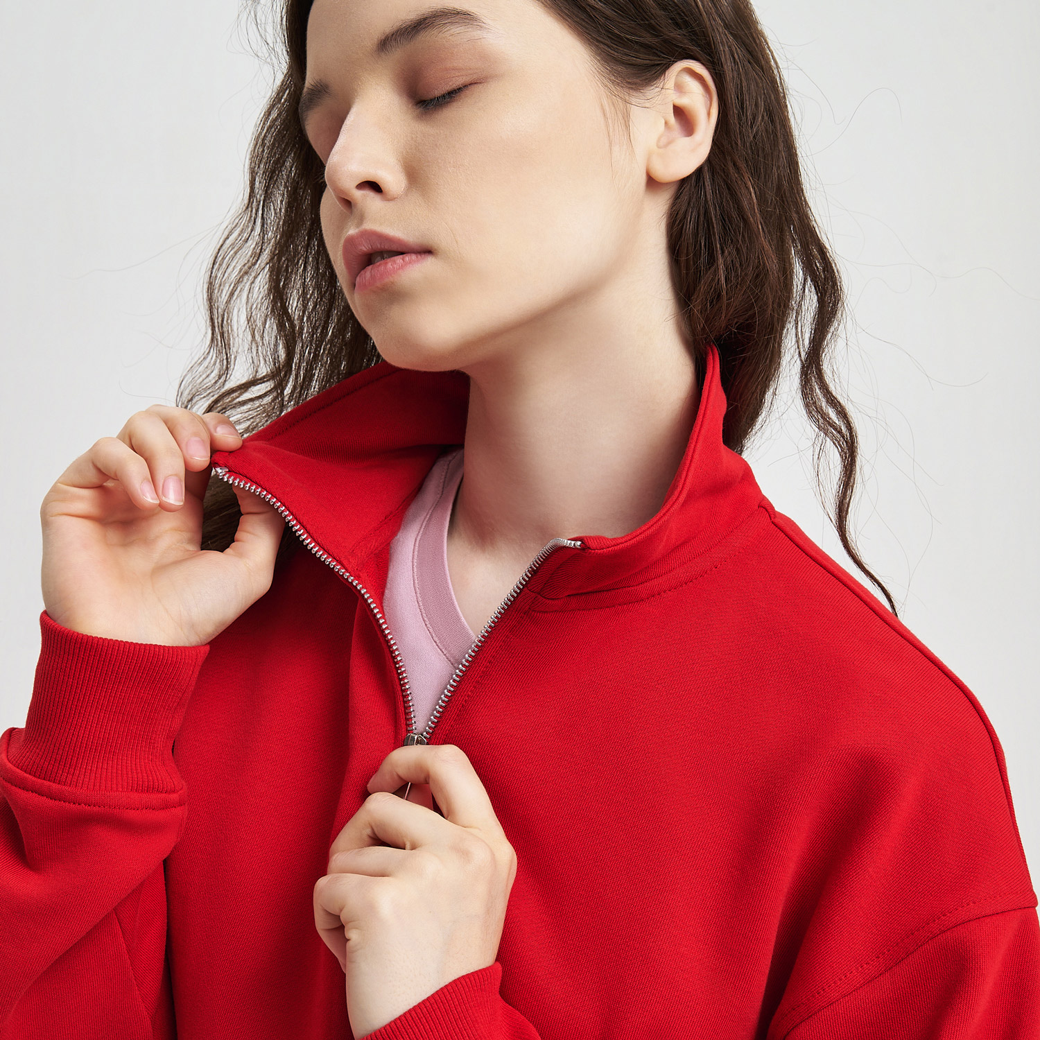 Толстовка на молнии унисекс Флоу (Flow), красная, размер 5XL/6XL Толстовка на молнии унисекс Флоу (Flow), красная, размер 5XL/6XL