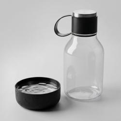 Бутылка для воды 2-в-1 Dog Bowl Bottle со съемной миской для питомцев, 1500 мл, черный