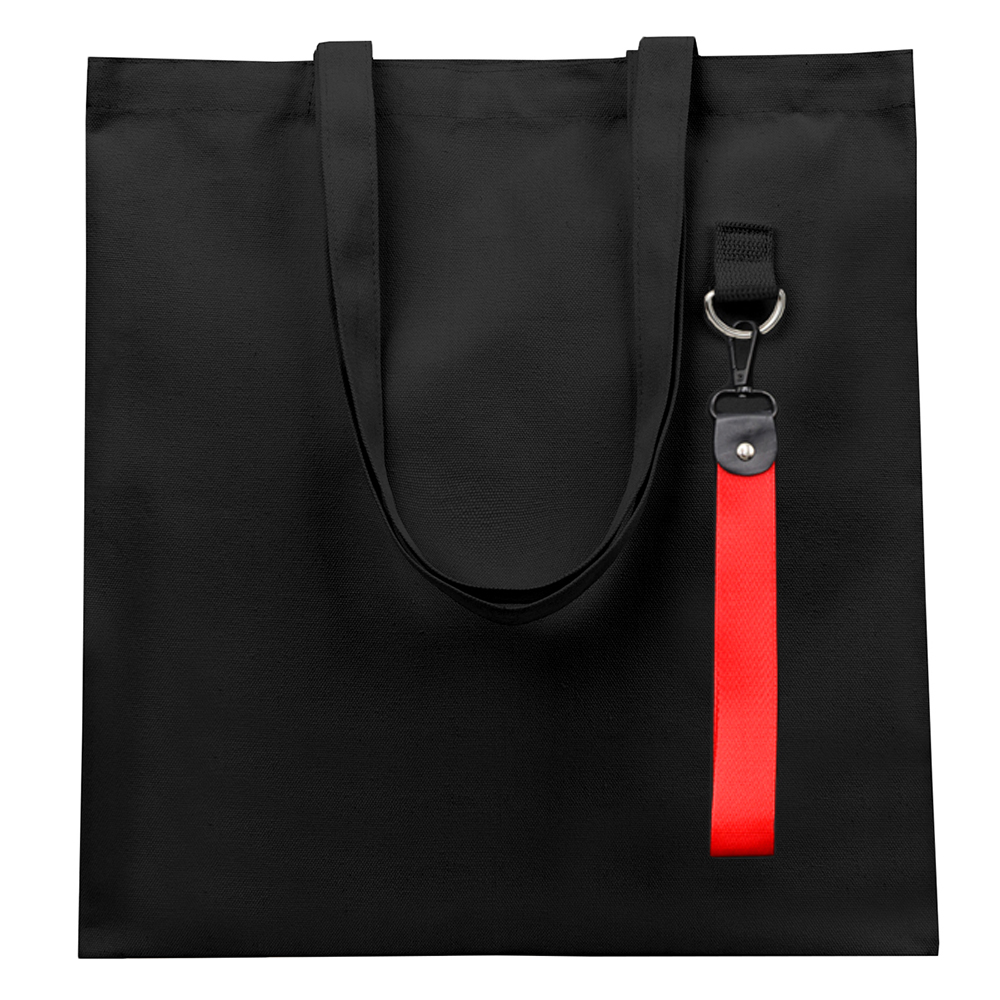 Сумка для покупок LUMISSA 325 г/м² с ремувкой, чёрный/красный