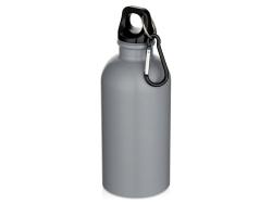 Oregon одностенная бутылка для воды с карабином, изготовленная из нержавеющей стали, сертифицированной по стандарту RCS, объемом 400 мл - Серый Oregon одностенная бутылка для воды с карабином, изготовленная из нержавеющей стали, сертифицированной по стандарту RCS, объемом 400 мл - Серый