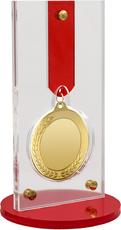 Акриловая награда с медалью 70мм