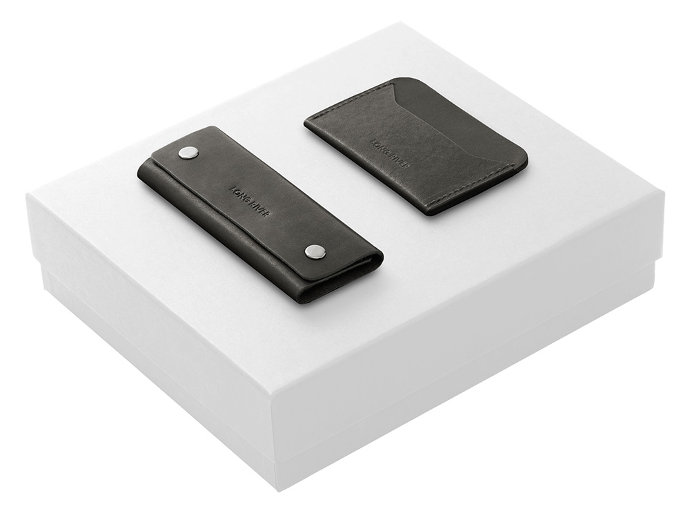 Подарочный набор Long River: картхолдер, ключница, белая коробка