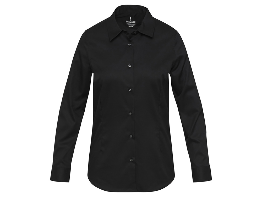 Citrine женская рубашка из твила - сплошной черный