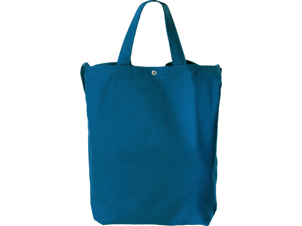 Сумка Helfer из хлопка на кнопке с регулирующейся лямкой, индиго