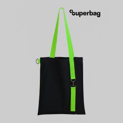 Шоппер Superbag black с ремувкой 4sb (чёрный с салатовым) Шоппер Superbag black с ремувкой 4sb (чёрный с салатовым)