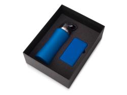 Подарочный набор с бутылкой для воды и повербанком С2, 10000 mAh, синий Подарочный набор с бутылкой для воды и повербанком С2, 10000 mAh, синий