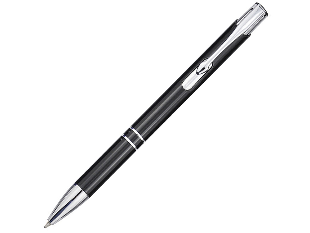 Шариковая ручка Moneta из переработанного алюминия (черные чернила) - Черный