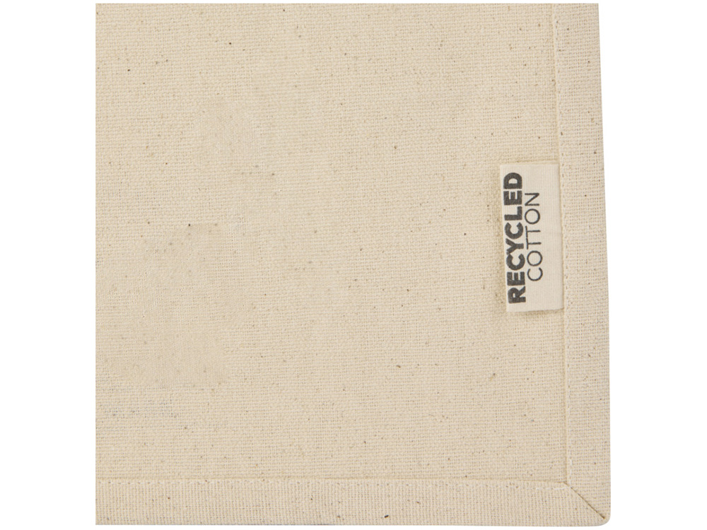 Мини эко-сумка Odessa с клинчиком, изготовленная из переработанного хлопка, сертифицированного согласно GRS, плотностью 220 г/м², объемом 9 л - Натуральный