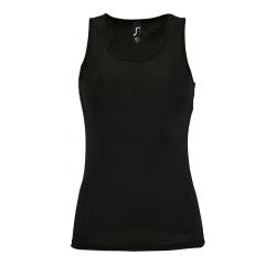Майка женская Sporty TT Women, черная Майка женская Sporty TT Women, черная