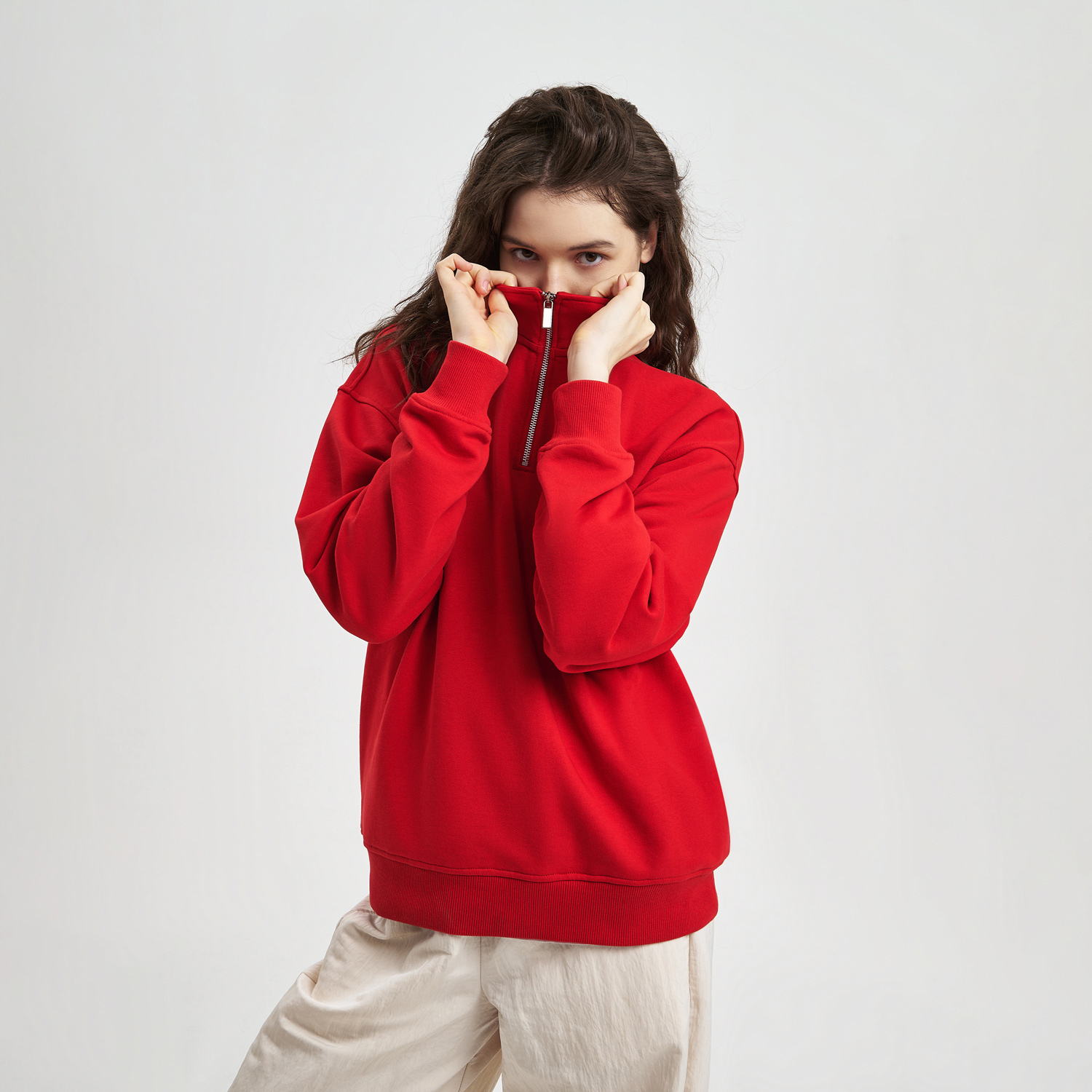 Толстовка на молнии унисекс Флоу (Flow), красная, размер 5XL/6XL Толстовка на молнии унисекс Флоу (Flow), красная, размер 5XL/6XL