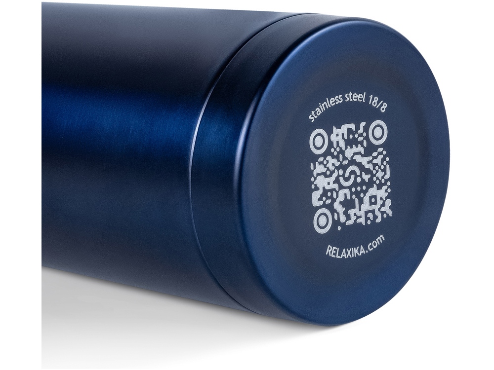 Термос Relaxika 101 (1 литр), темно-синий (без лого)