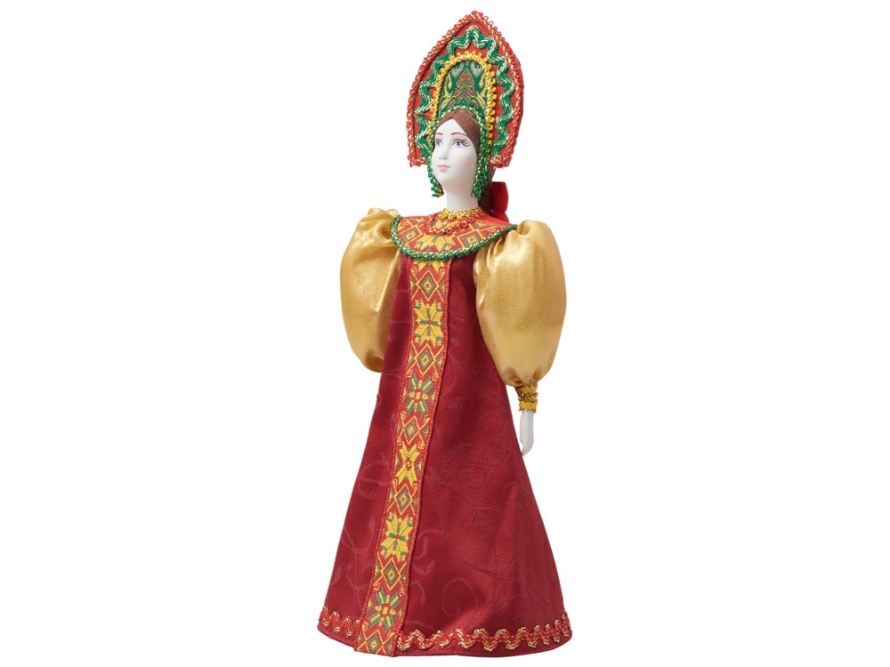 Подарочный набор: кукла фарфоровая, крем-мед, красный Подарочный набор: кукла фарфоровая, крем-мед, красный