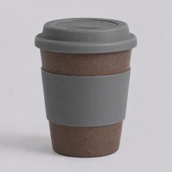 Стакан с силиконовой крышкой Café, серый