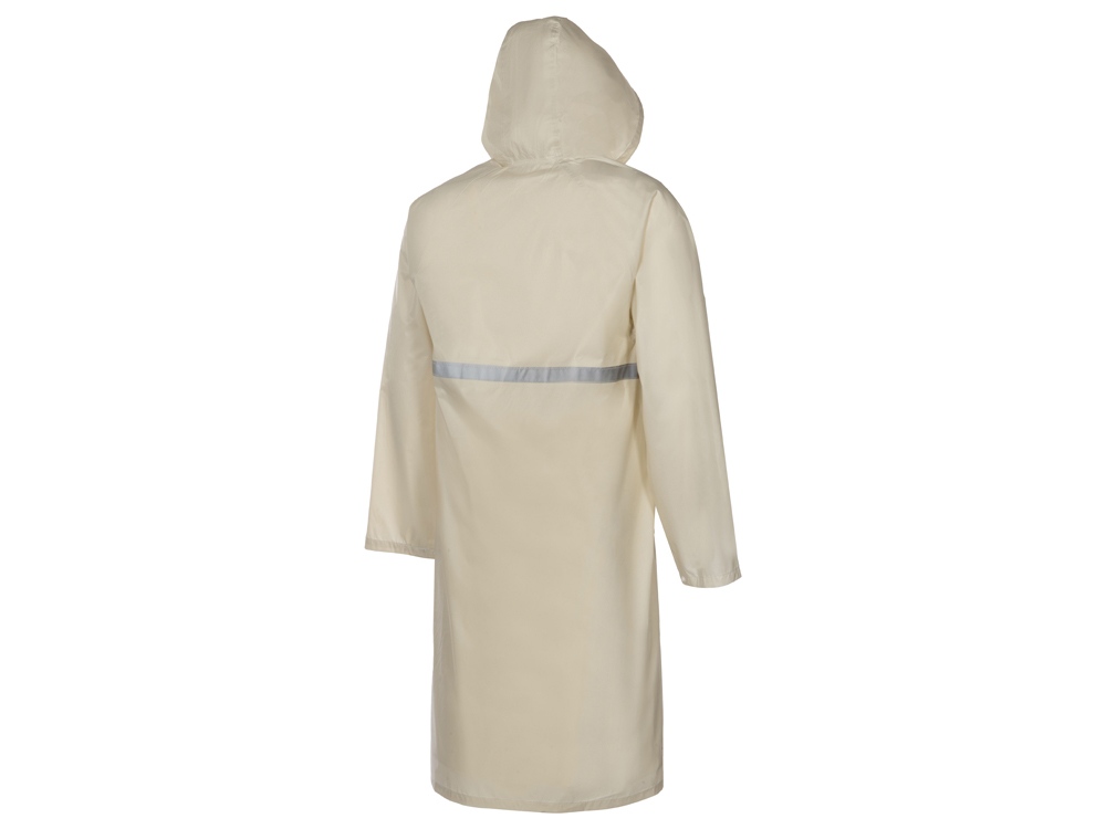 Длиный дождевик Lanai  из полиэстера со светоотражающей тесьмой, молочный