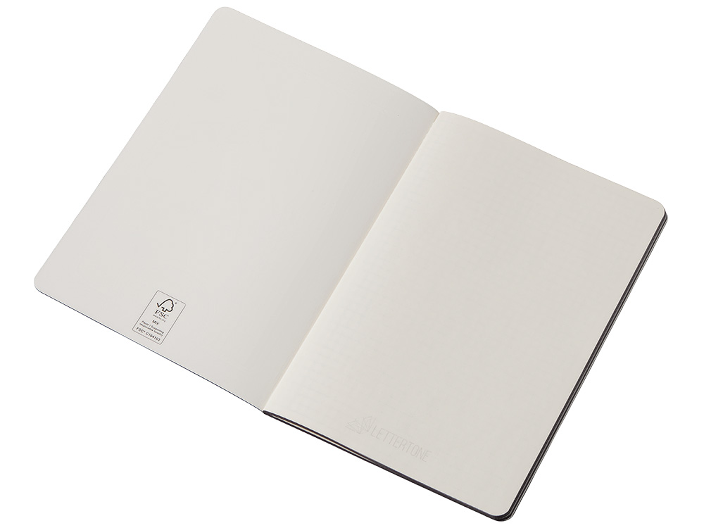 Блокнот Audrey А5 на сшивке в гибкой обложке софт-тач, фиолетовый
