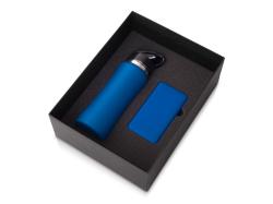 Подарочный набор с бутылкой для воды и повербанком С1, 5000 mAh, синий Подарочный набор с бутылкой для воды и повербанком С1, 5000 mAh, синий