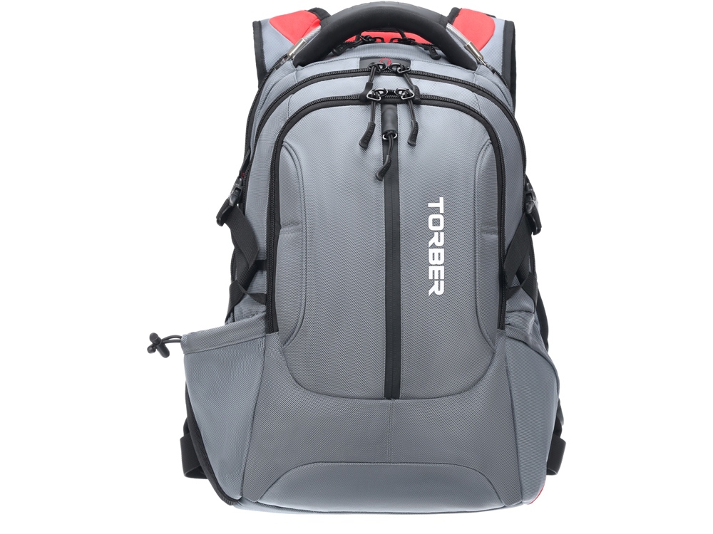 Рюкзак TORBER DRIVE с отделением для ноутбука 15, серый/красный, полиэстер 1680D, 36x17x50 см, 30 л Рюкзак TORBER DRIVE с отделением для ноутбука 15, серый/красный, полиэстер 1680D, 36x17x50 см, 30 л