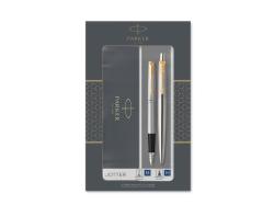 Набор Parker Jotter Core Stainless Steel GT: ручка шариковая, ручка перьевая