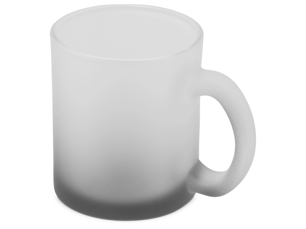 Стеклянная матовая кружка с градиентом для сублимации, черный Ombre Sub