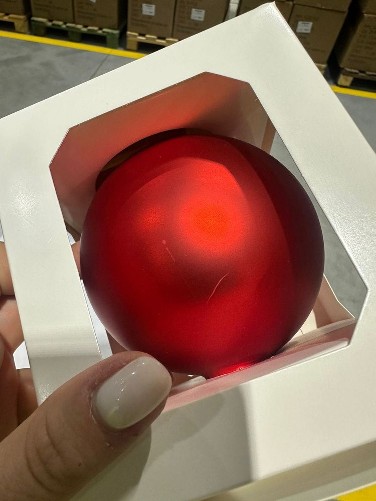 Оформительский шар Finery, 10 см, матовый красный Оформительский шар Finery, 10 см, матовый красный