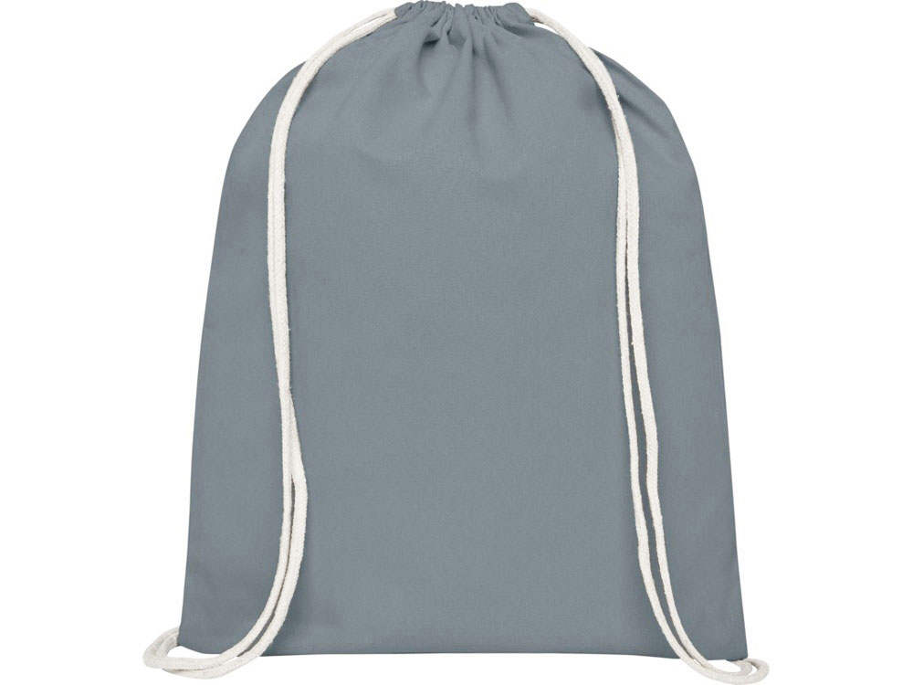Рюкзак со шнурком Tenes из хлопка плотностью 140 г/м², серый