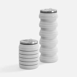 Складная бутылка для воды Folla, серая Складная бутылка для воды Folla, серая