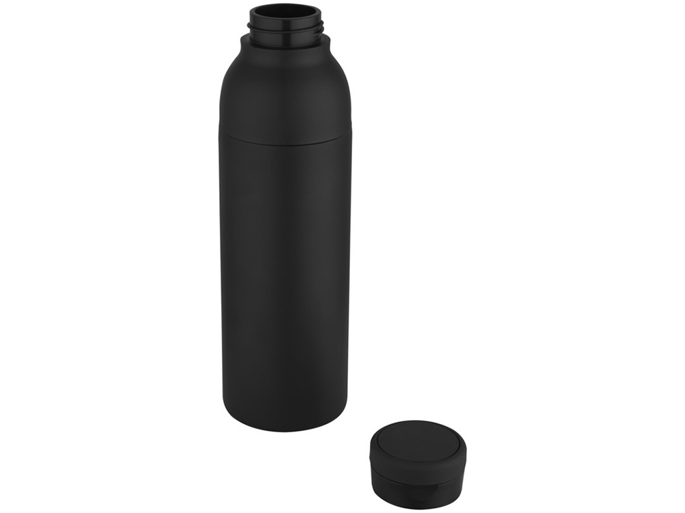 Illuminate бутылка-термос для воды с двойными стенками объемом 650 мл из переработанной нержавеющей стали, сертифицированной по стандарту RCS - сплошной черный