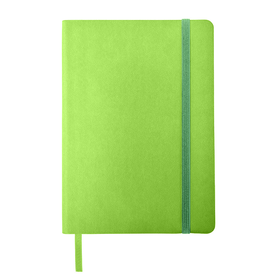 Бизнес-блокнот "RILY", формат А5,  зеленое яблоко, блок в точку