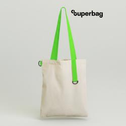 Шоппер Superbag (неокрашенный с салатовым) Шоппер Superbag (неокрашенный с салатовым)