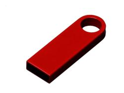 USB 2.0-флешка на 128 Гб с мини чипом и круглым отверстием, красный USB 2.0-флешка на 128 Гб с мини чипом и круглым отверстием, красный