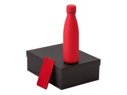 Подарочный набор с термобутылкой и повербанком С1, 5000 mAh, красный