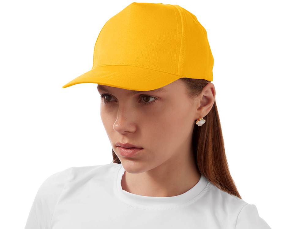 Бейсболка Poly 5-ти панельная 120гр, золотисто-желтый