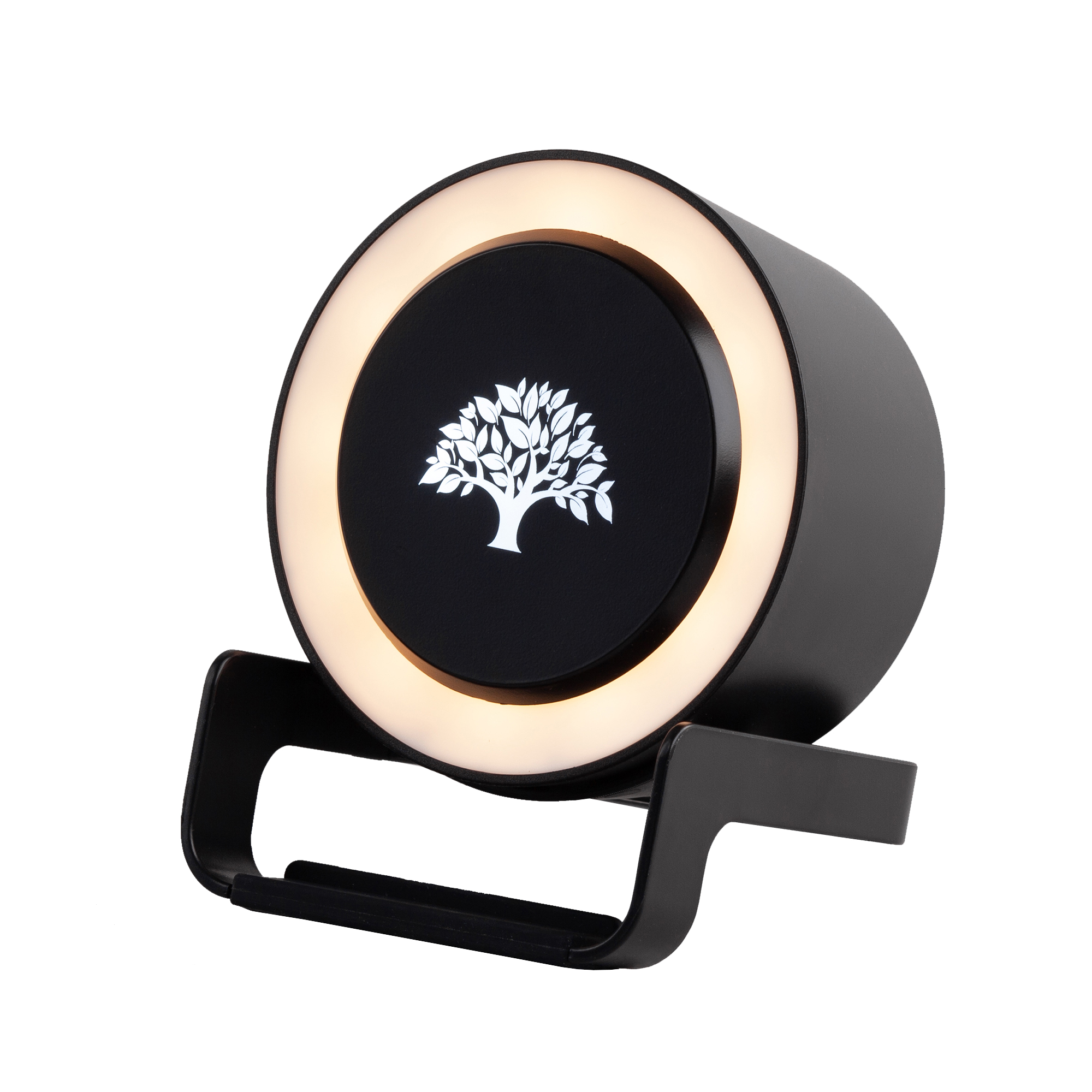 Bluetooth колонка-подставка "Smart Loud" с беспроводным (10W) зарядным устройством, лампой и подсветкой логотипа Bluetooth колонка-подставка "Smart Loud" с беспроводным (10W) зарядным устройством, лампой и подсветкой логотипа