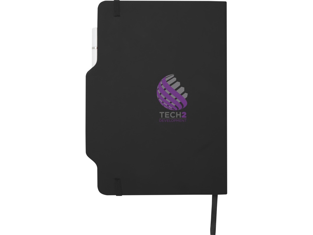 Nexus блокнот формата А5 в твердой обложке с ручкой и карандашом - сплошной черный