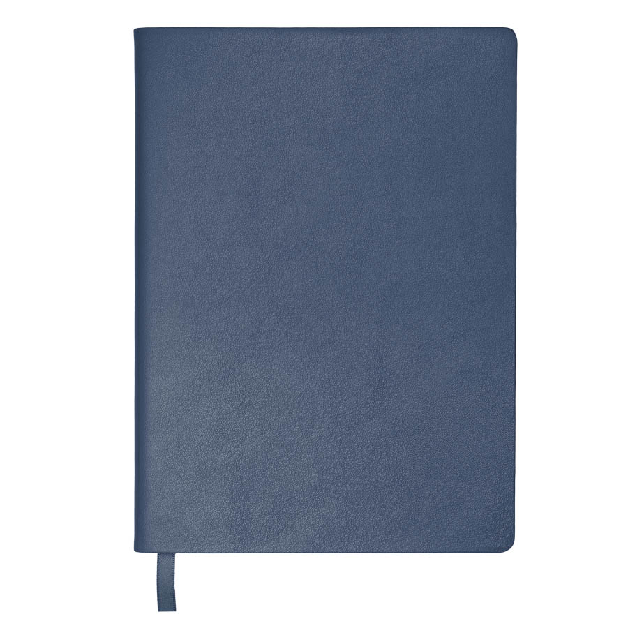 Бизнес-блокнот LADY, формат А5, темно-синий, блок в клетку