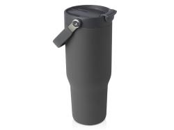 Термостакан Bronx объемом 900 мл из меди и переработанной нержавеющей стали, сертифицированной по стандарту RCS, с вакуумной изоляцией и крышкой с двойной функцией - Серый