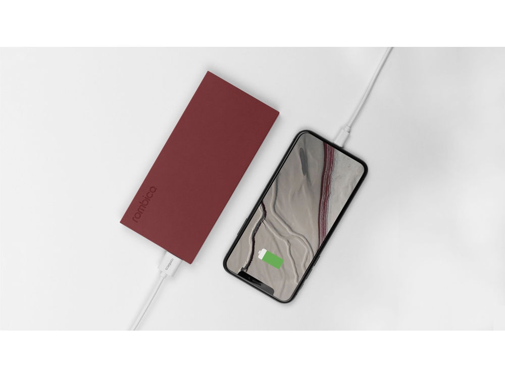 Внешний аккумулятор Rombica NEO ARIA Claret, 10000 мАч, Soft-touch, PD, QCharge, Type-C, бордовый (Р)