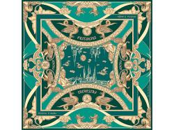 Платок Казань Драгоценная изумрудный